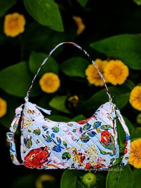 Vera Bradley Frannie Crescent Crossbody | Sea Air Floral